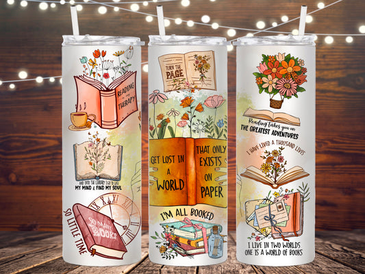 Book Lover Metal Insulated Tumbler