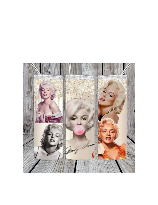 Marilyn Monroe white tumbler