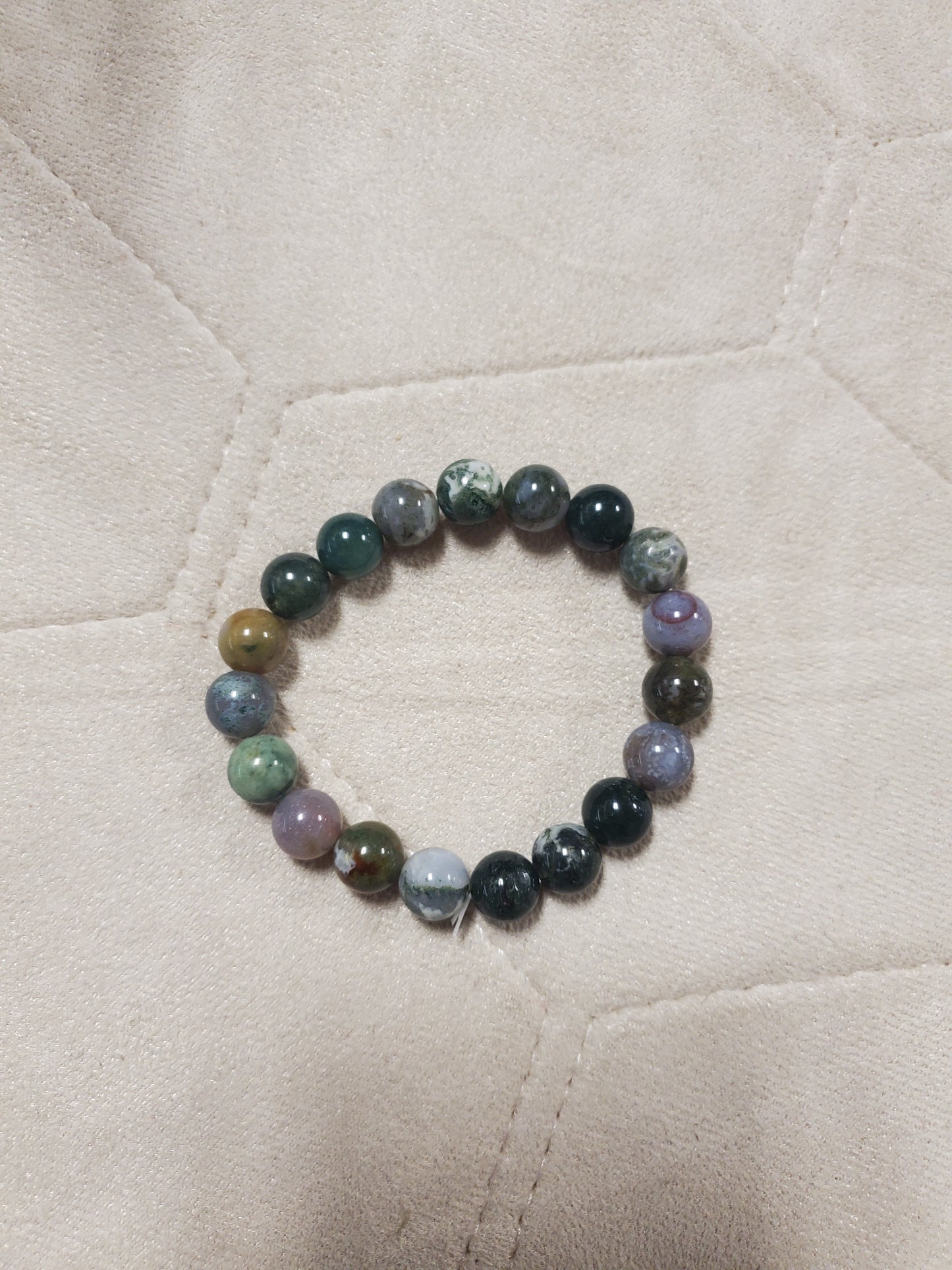 Moss agate bracelets