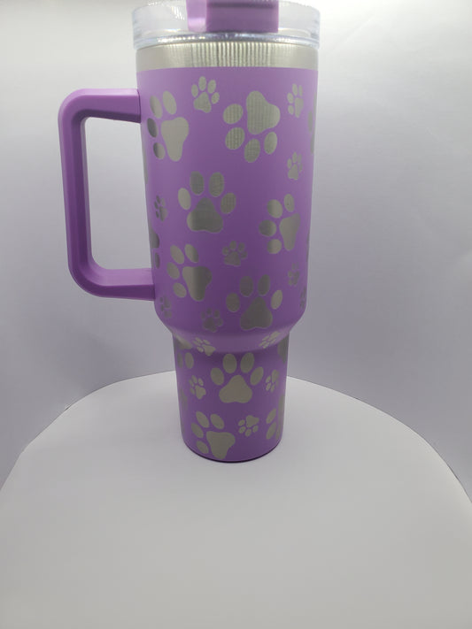 Paw print tumbler lt purple