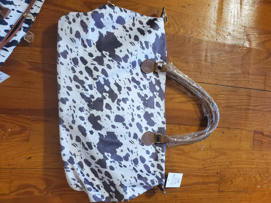 Brown cow print weekender