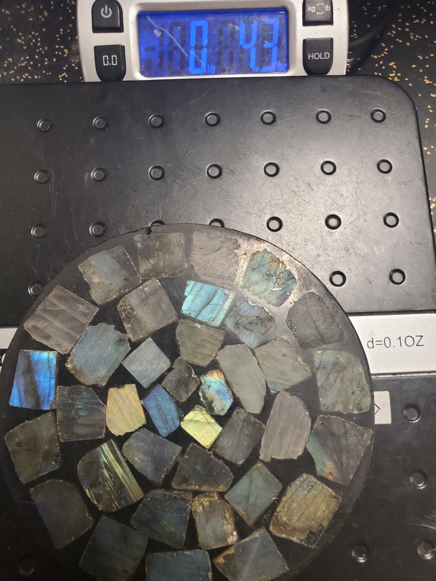 Labradorite coaster