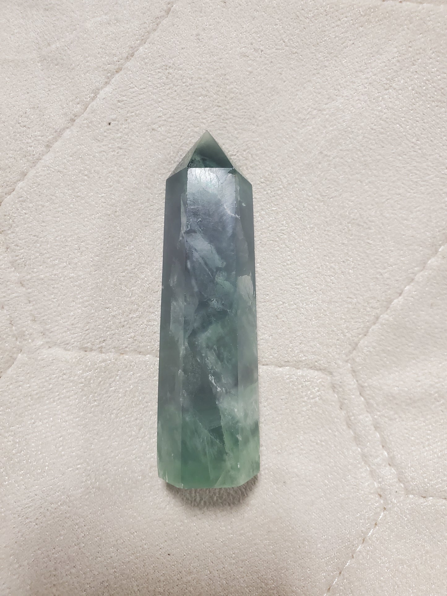 Green flourite point