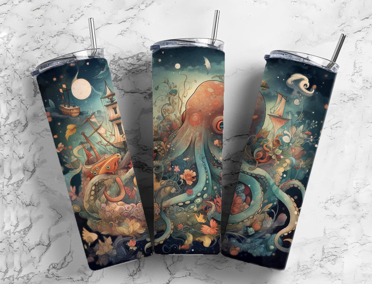 Octopus Metal Insulated Tumbler