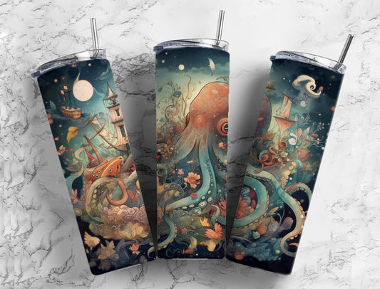 Octopus Metal Insulated Tumbler