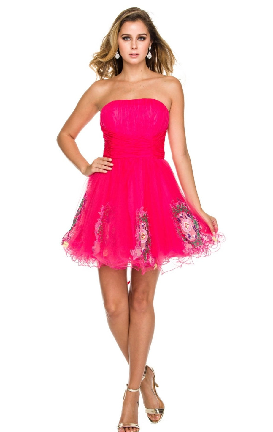 Hot pink party dress