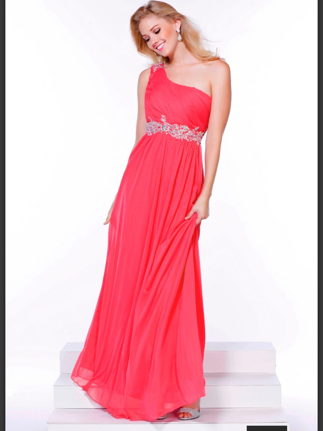 Coral formal dress