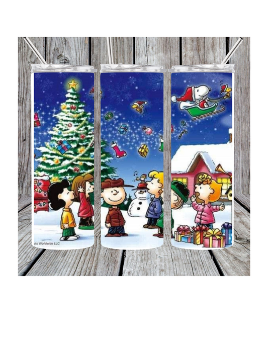 Charlie brown Christmas tumbler