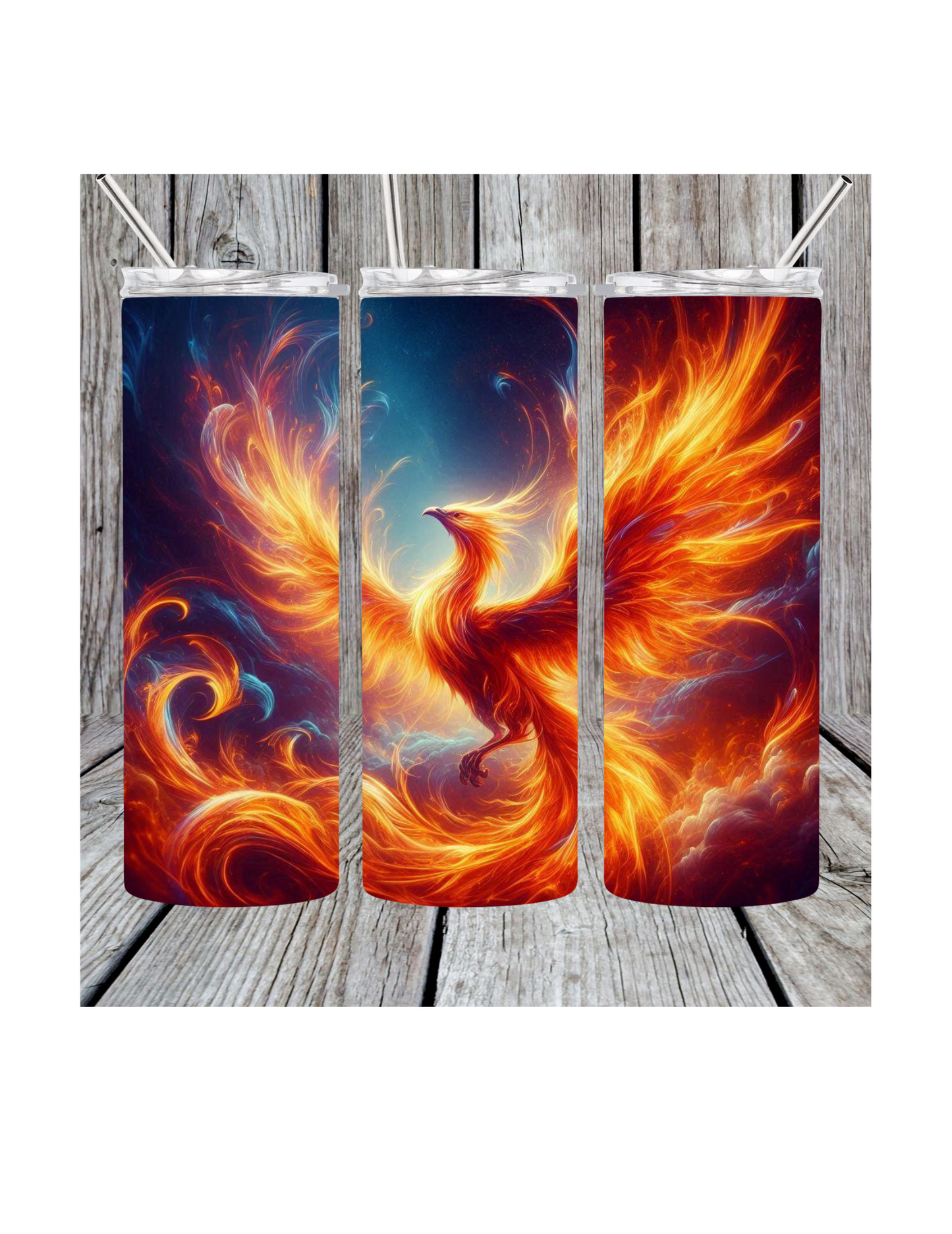 Fiery Phoenix tumbler