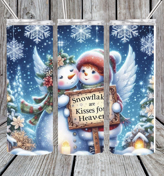 Snowflakes are kisses from heaven tumbler