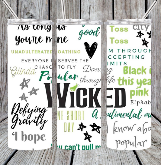 Wicked words tumbler