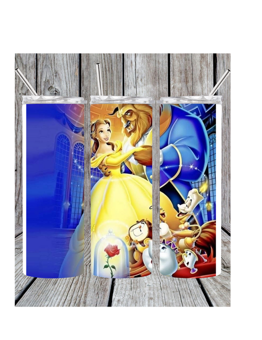 Beauty and the beast tumbler