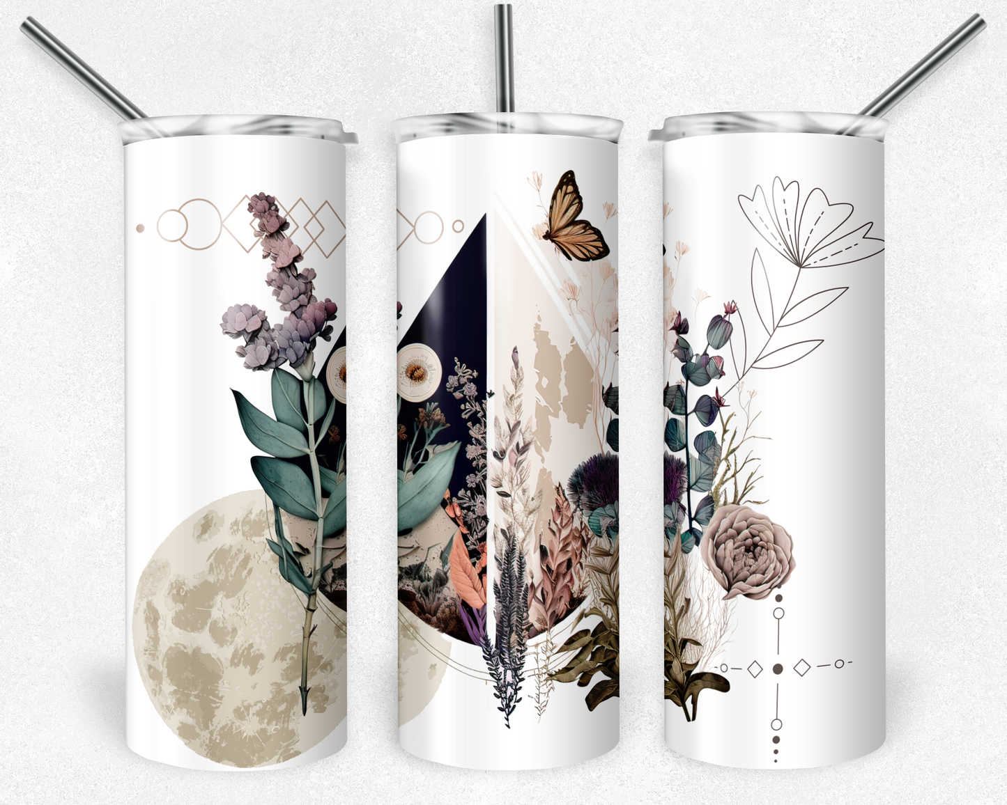 Celestial Moon Insulated Metal Tumbler