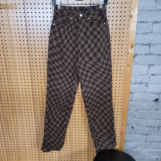 H&M Divided brown checkered jeans